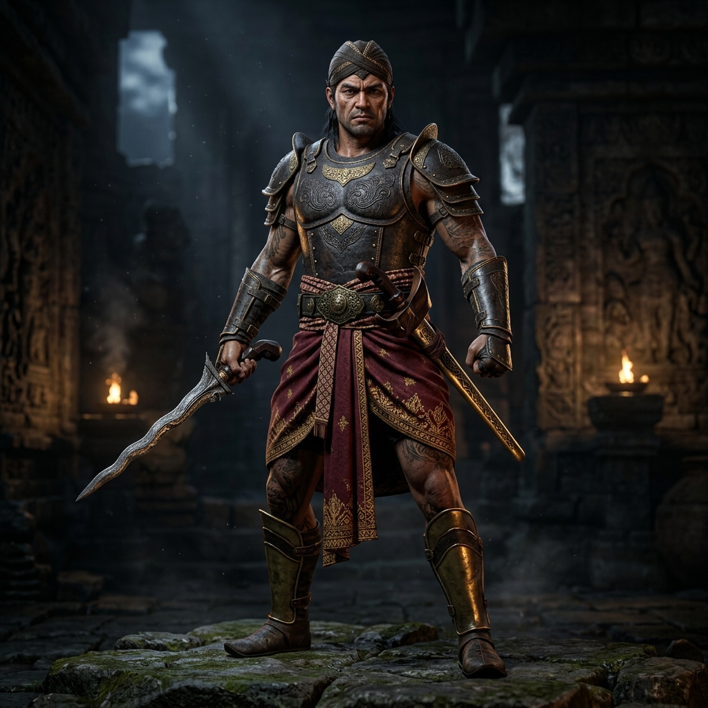 Javanese Warrior 3D Asset